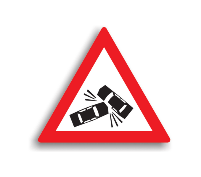 Accident de circulație, indicatoare rutiere