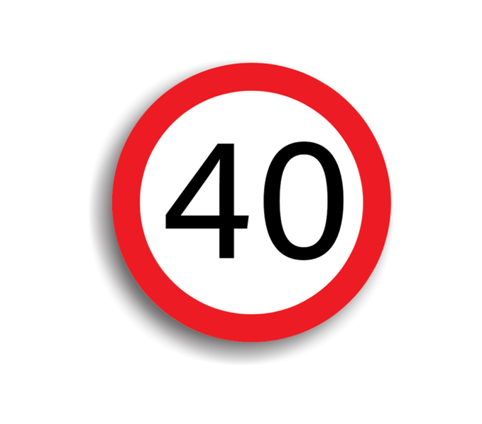 Limitare de viteză 40 km/h, indicatoare rutiere