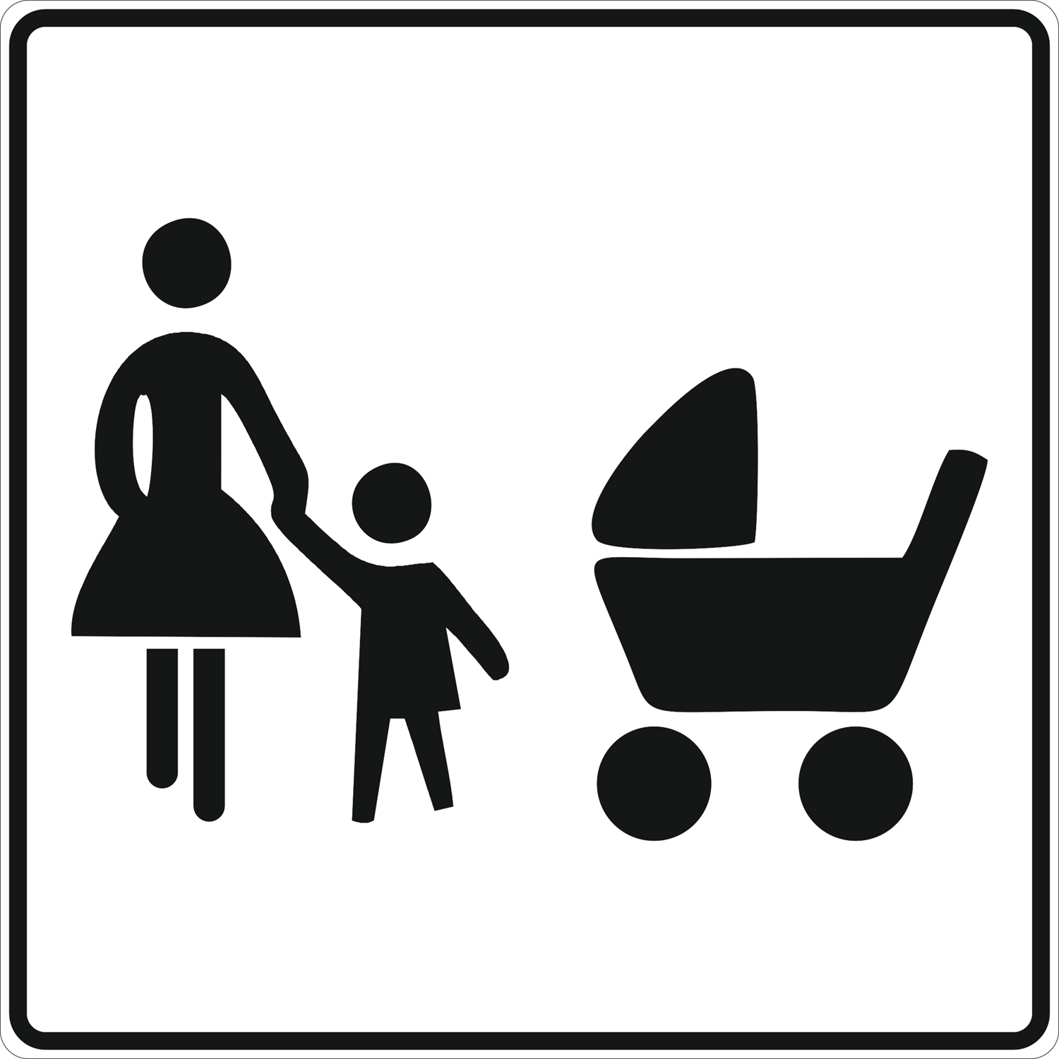 Mama cu Copilul, indicatoare rutiere
