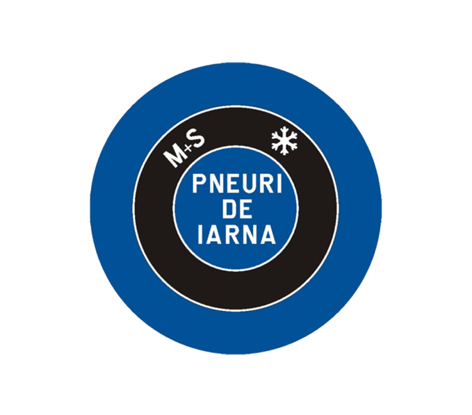 Pneuri de iarnă obligatorii, indicatoare rutiere