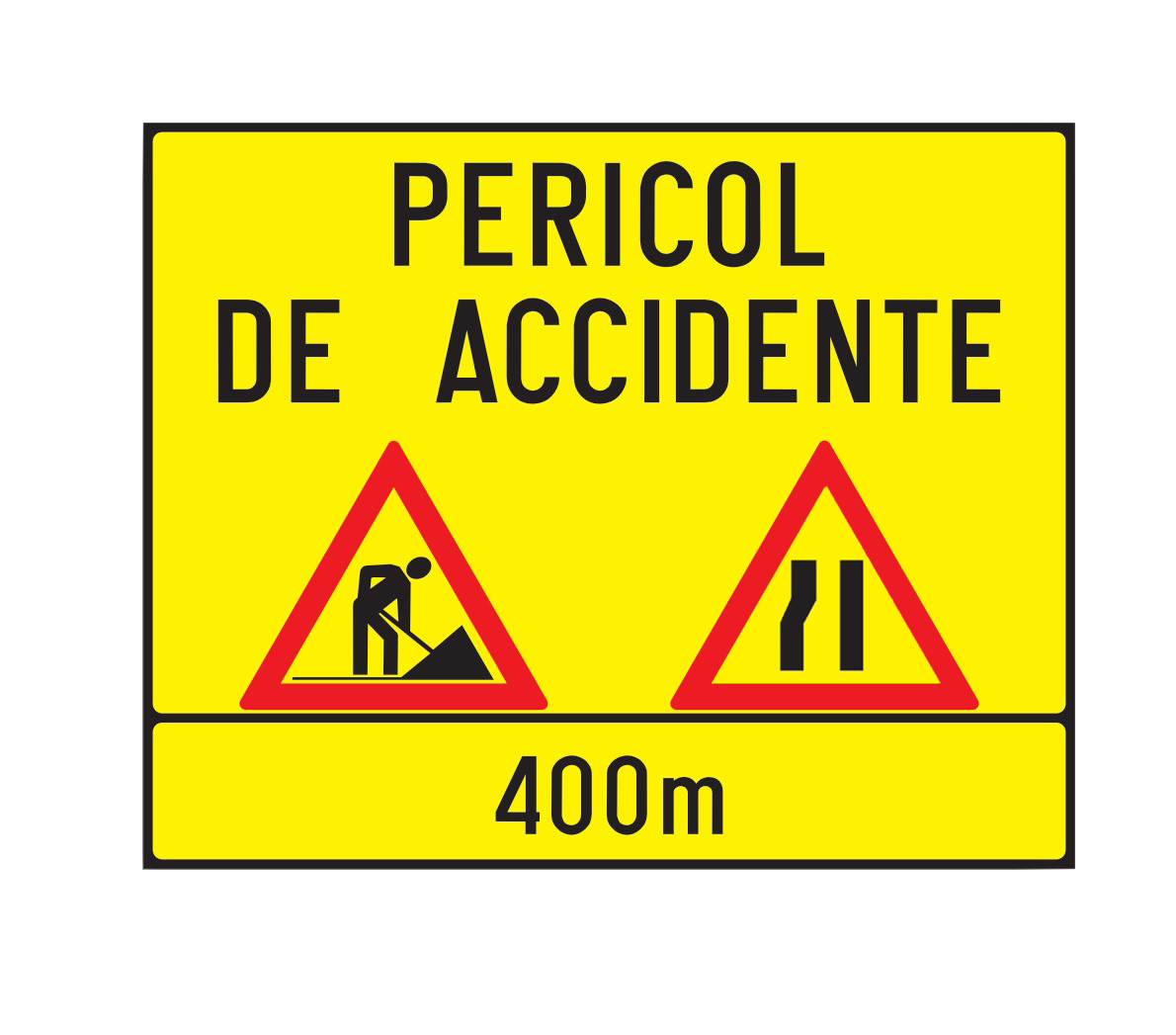 Presemnalizarea unui sector cu circulație alternantă, indicatoare rutiere
