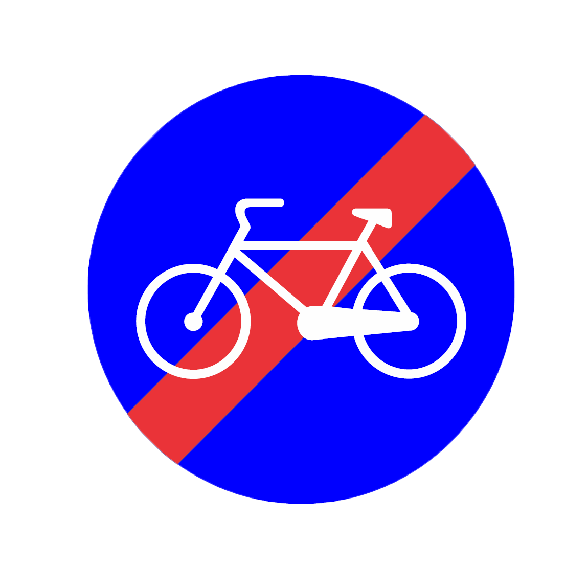 Sfârșitul pistei de biciclete și trotinete electrice, indicatoare rutiere