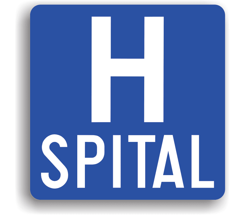 Spital, indicatoare rutiere