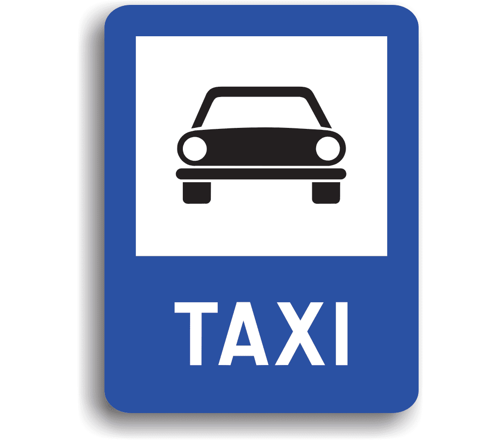 Stație de taximetre, indicatoare rutiere