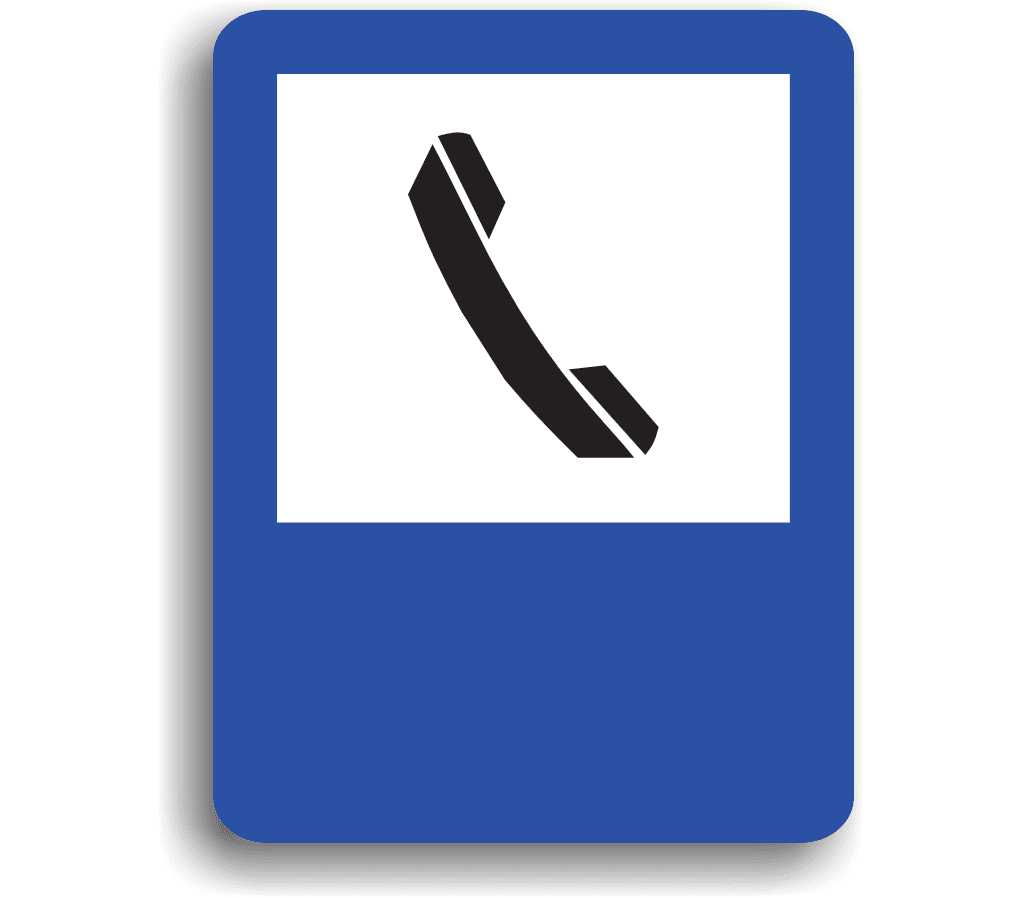 Telefon, indicatoare rutiere