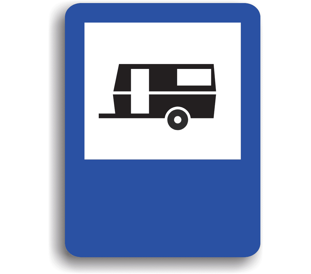 Teren pentru caravane (tabără turistică), indicatoare rutiere
