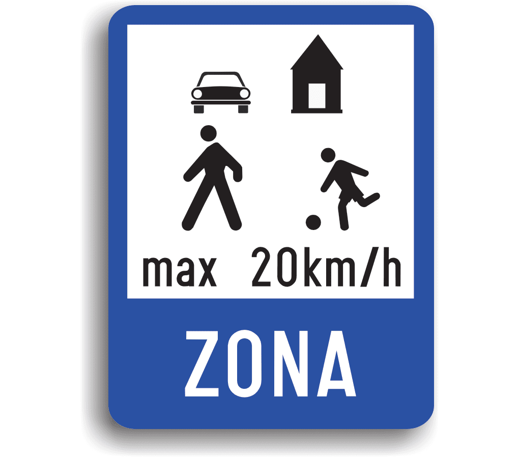 Zona rezidențială, indicatoare rutiere